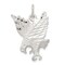 Sterling Silver Eagle Charm Bird Jewelry FindingKing 25mm x 17mm